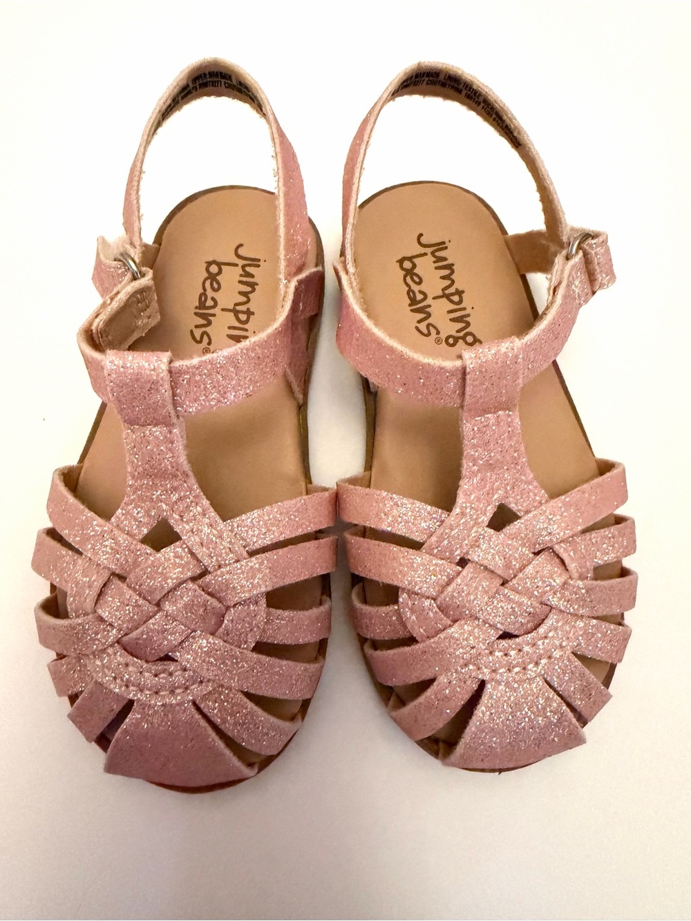 jumping beans Pink Glitter Girls' Sandals